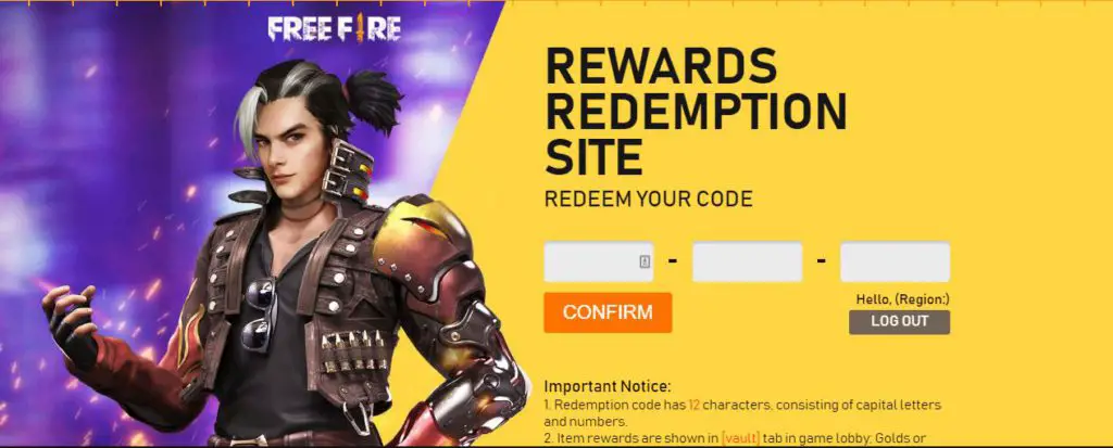 Free Fire Redeem Codes